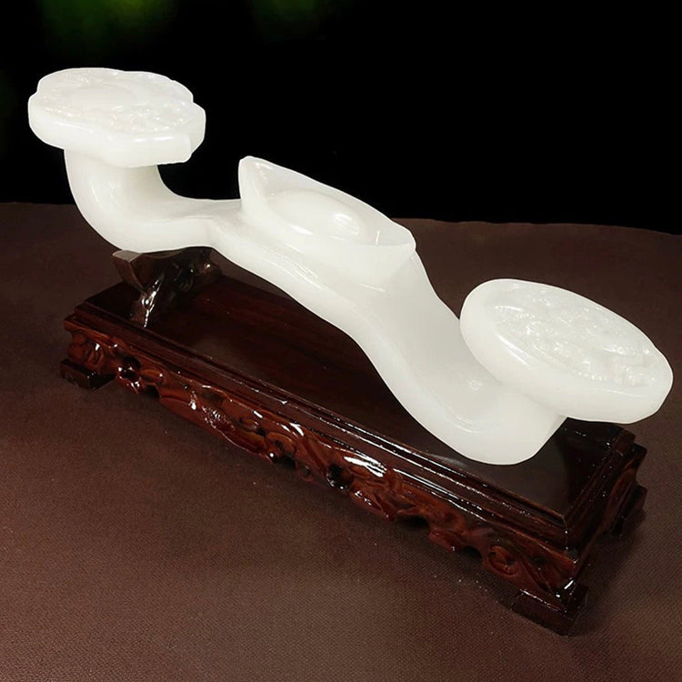 白翡翠如意