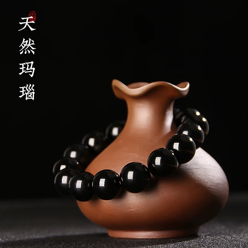 瑪瑙 ブレスレット 黒瑪瑙ブレスレット – offeringsluck