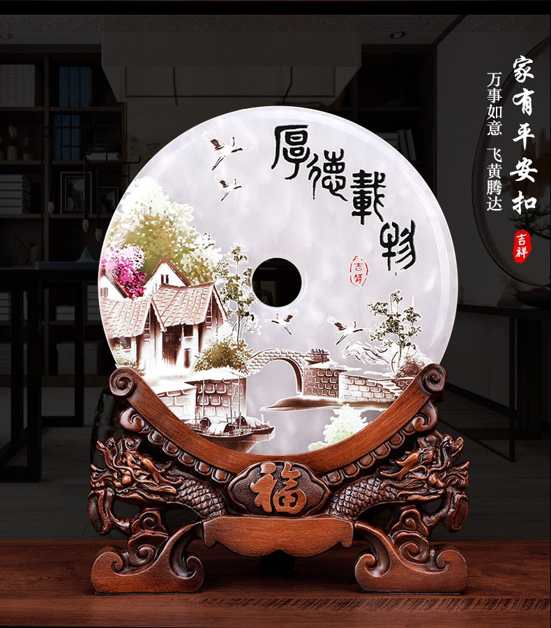 白翡翠平安ボタン